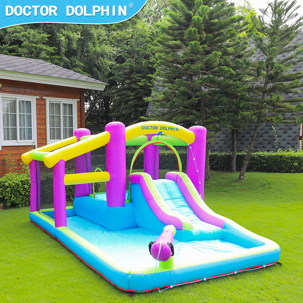 Inolait Inflatable Water Slide Kids Bounce House(with 450W Air Blower)