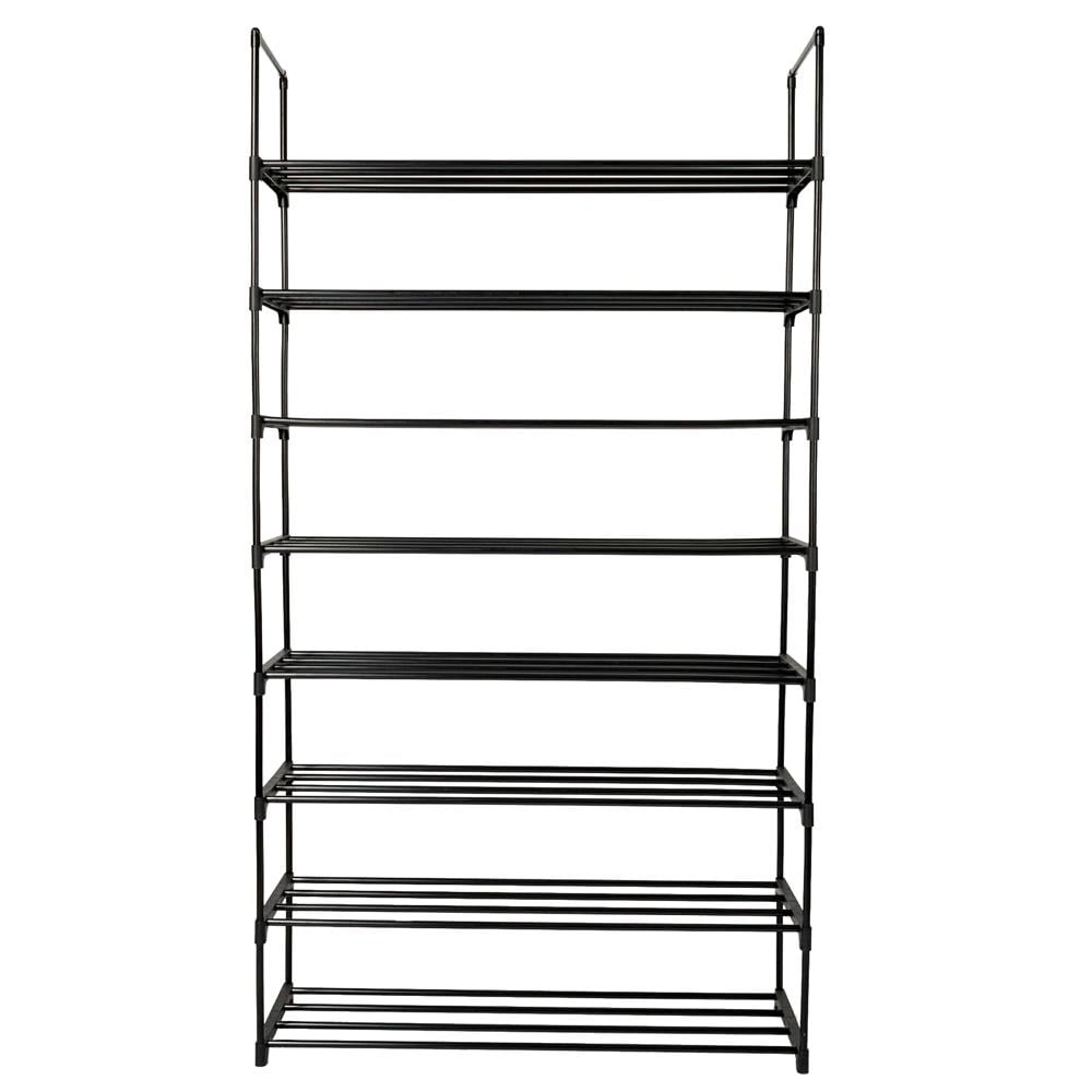 Winado 8-Layer Sturdy Lightweight Self-Standing Shoe Rack Black