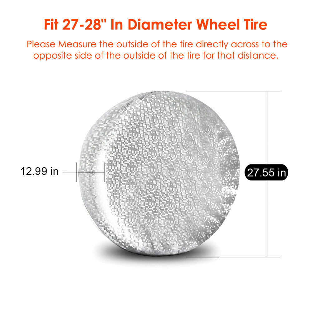 Homeya 4Pcs Tire Wheel Covers For RV Trailer Camper Truck Van SUV Car， 27’’-28