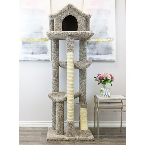 New Cat Condos 66'' Solid Wood Cat Tree