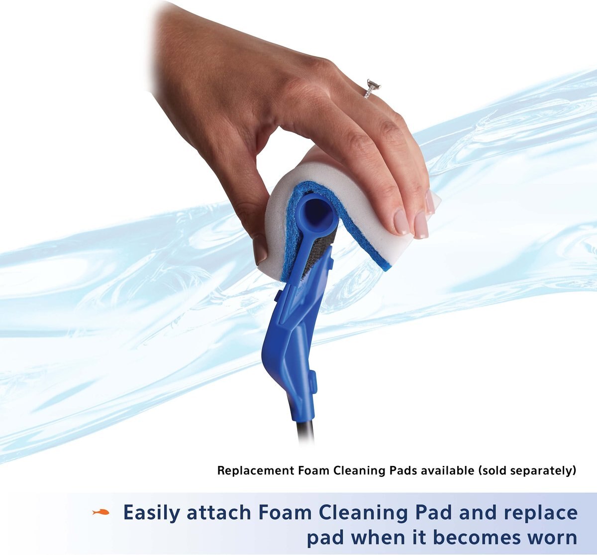 Aqueon ProScraper 3.0 Foam Cleaning Pad with Twist and Click Head