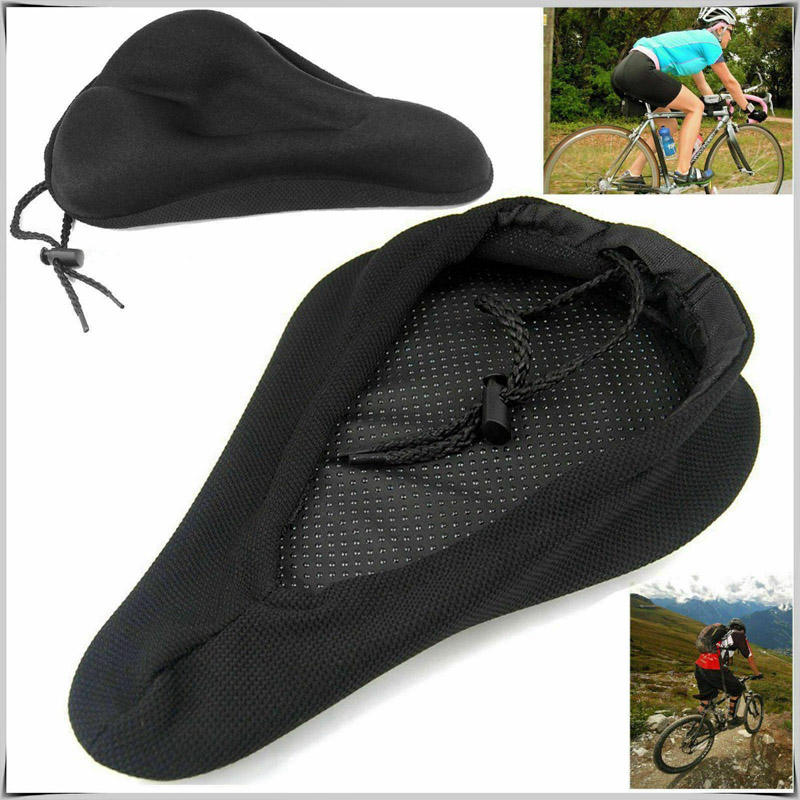 3D Soft Thickened Bicycle Seat Breathable Bicycle Saddle Seat Cover Comfortable Foam Seat Mountain Bike Cycling Pad Cushion Cove