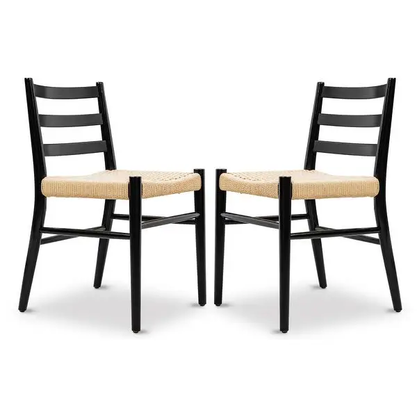 Poly and Bark Ray Dining Chair 2.0 (Set of 2) - Solid Wood Frame