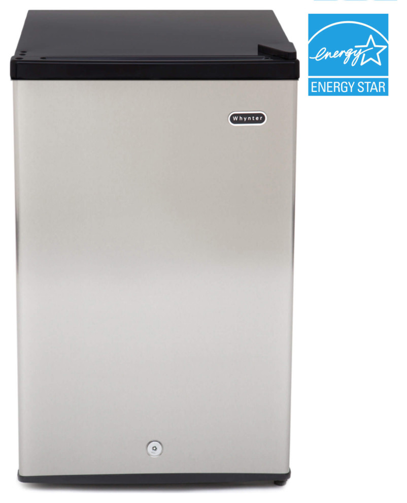 Whynter 3.0 Cu. Ft. Energy Star Upright Freezer With Lock   Stainless Steel   Contemporary   Freezers   by Virventures  Houzz