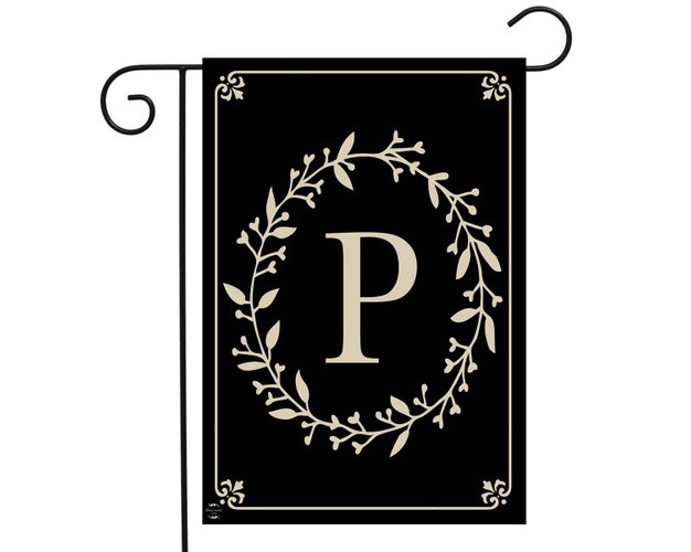 Briarwood Lane Classic Monogram Letter P Garden Fl