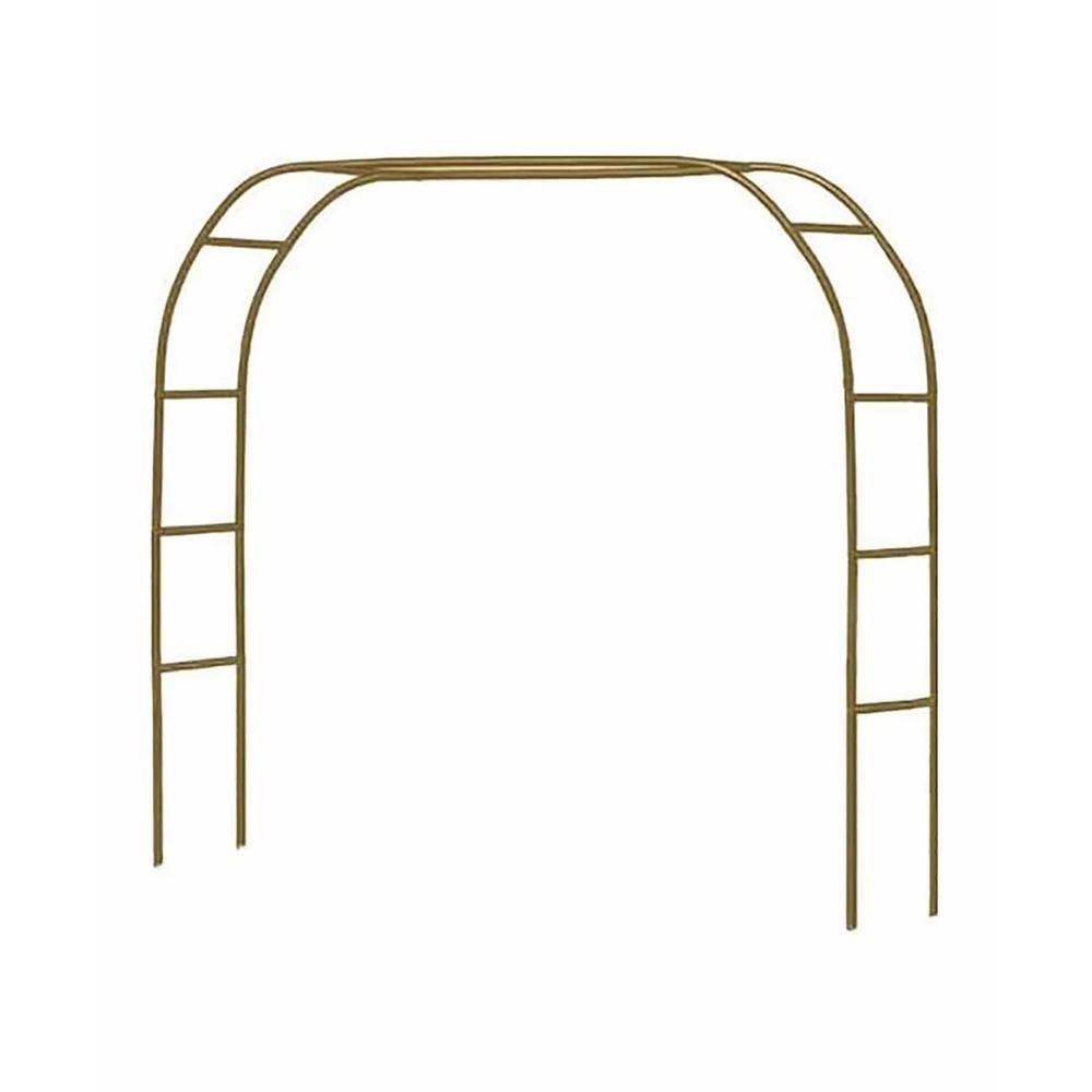 85 in. Gold Metal Garden Arch Wide Sturdy Metal Trellis TG22568