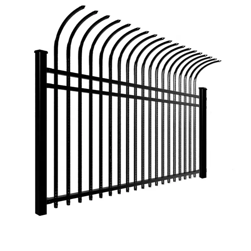 Power coating  welded vertical picket slat fence for courtyard