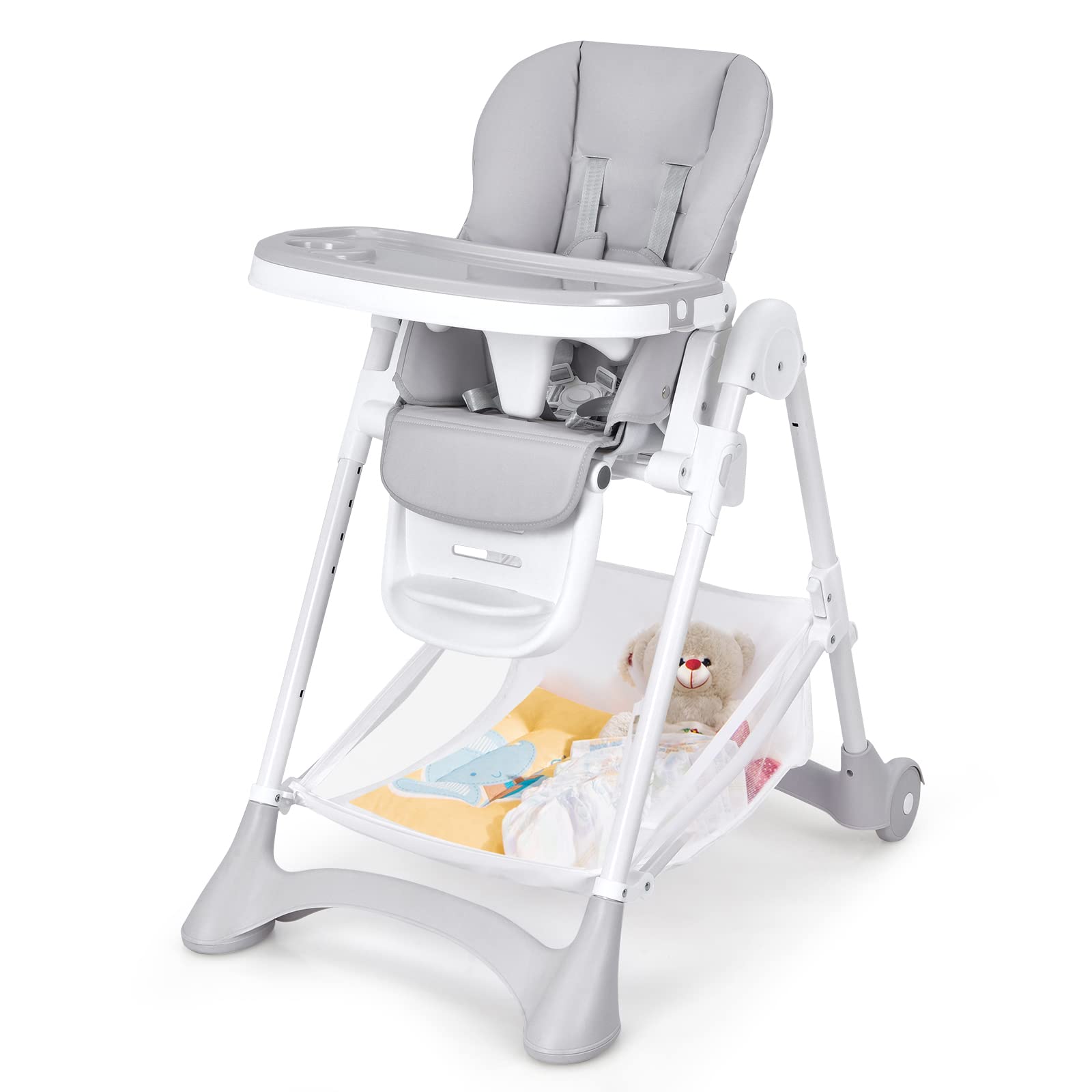 BABY JOY High Chair for Babies & Toddlers, Quick Folding Baby Highchair