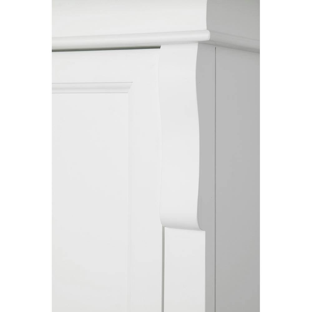 Home Decorators Collection Naples 26-12 in. W x 32-34 in. H x 8 in. D Bathroom Storage Wall Cabinet in White NAWO2633