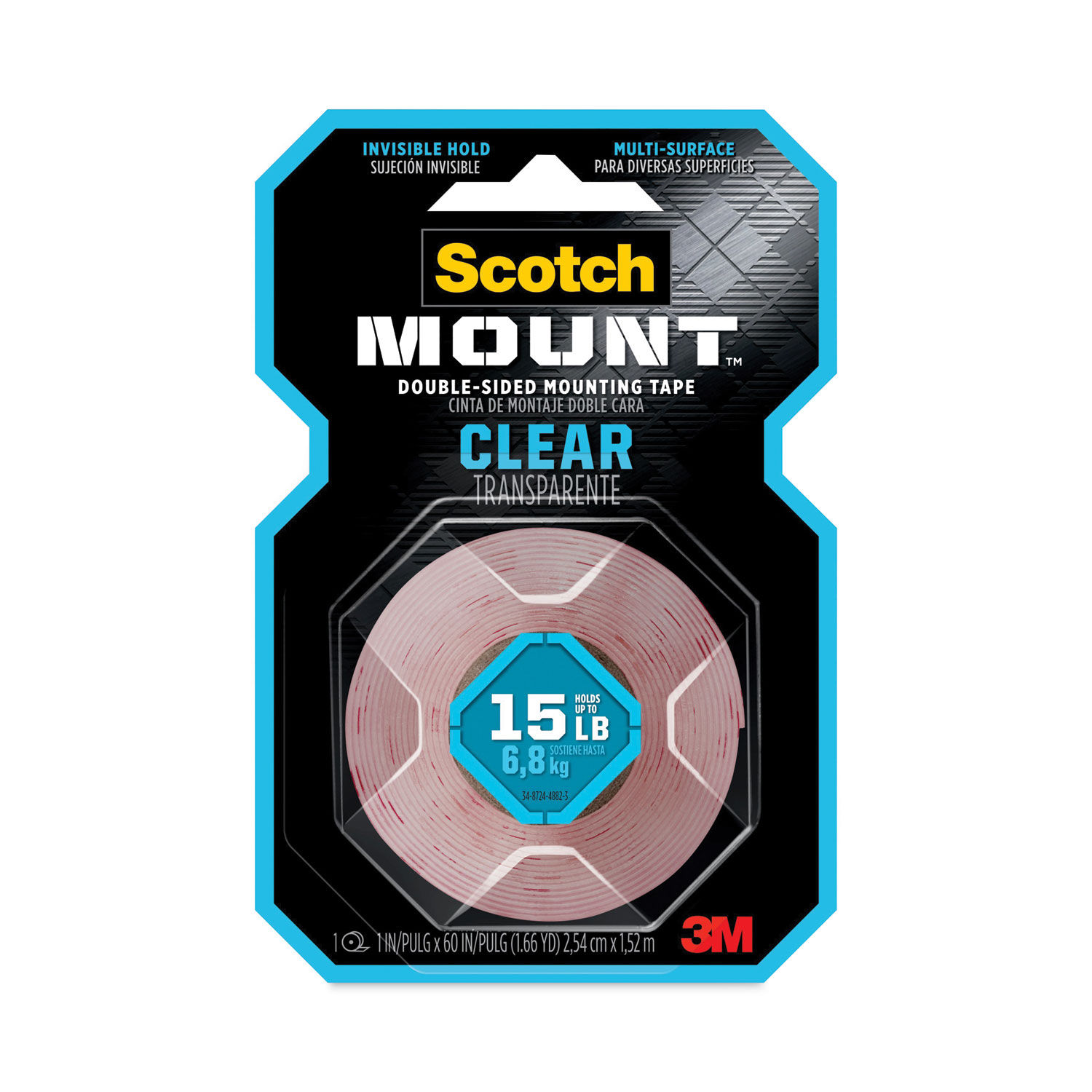 Permanent Clear Mounting Tape by Scotchandreg; MMM410H