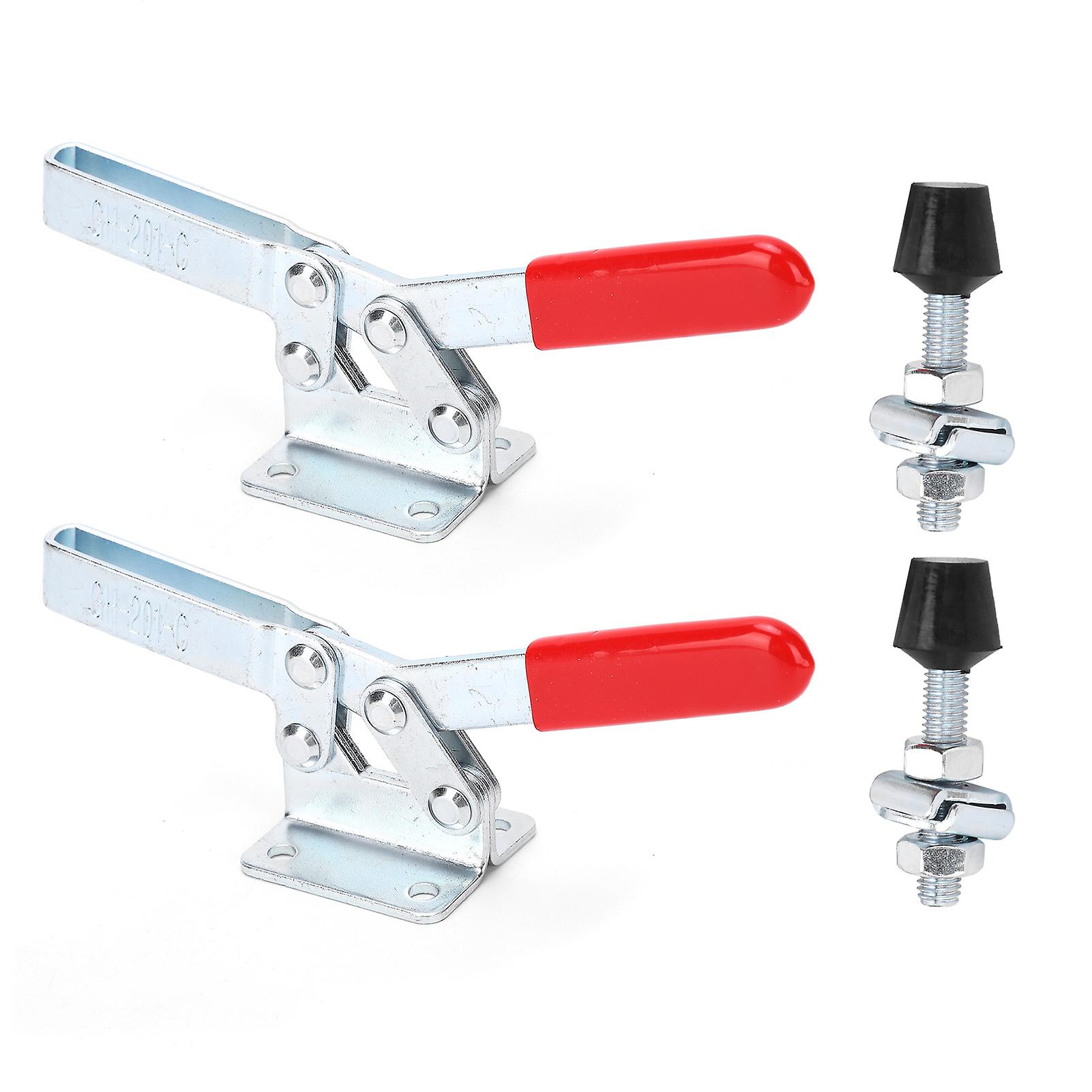 2pcs Toggle Clamp Anti-rust Alloy Steel Quick Release Hold Down Hand Tool 182kg Gh201c