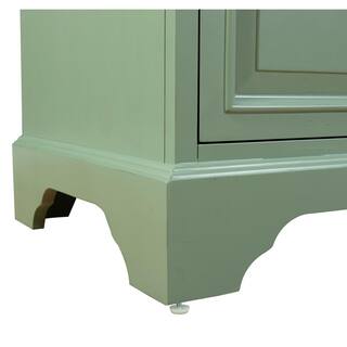 Home Decorators Collection Sadie 38 in. W x 21.5 in. D x 35 in. H Vanity in Antique Light Cyan with Marble Vanity Top in Natural White MD-V1835