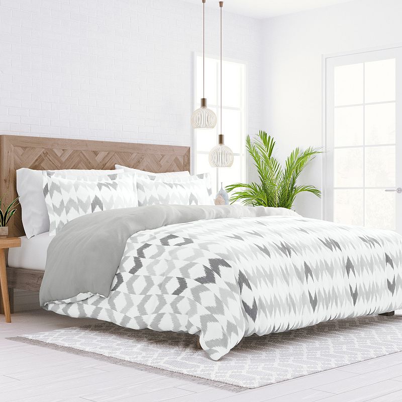 Home Collection Premium Ultra Soft Chevron Sleep Pattern Reversible Duvet Cover Set