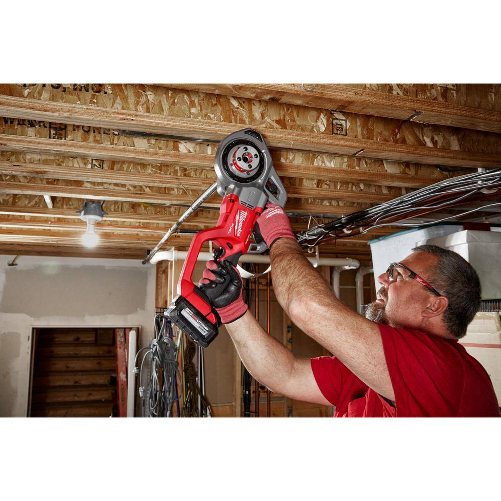 MW M18 Fuel One-Key Cordless Brushless Pipe Threader Kit with Tripod Chain Vise Stand (2-Tool) 2870-22-48-22-8690