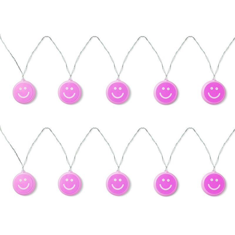 Packed Party Pink Smiley String Lights