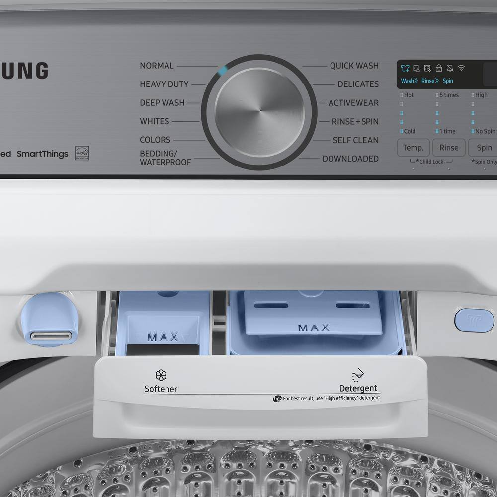  5.2 cu. ft. Smart High-Efficiency Top Load Washer with Impeller and Super Speed in White ENERGY STAR WA52A5500AW