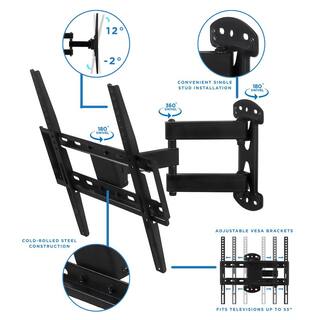 mount-it! Full Motion Corner TV Wall Mount Extending Arm for 20 in. to 55 in. Screen Size MI-4471