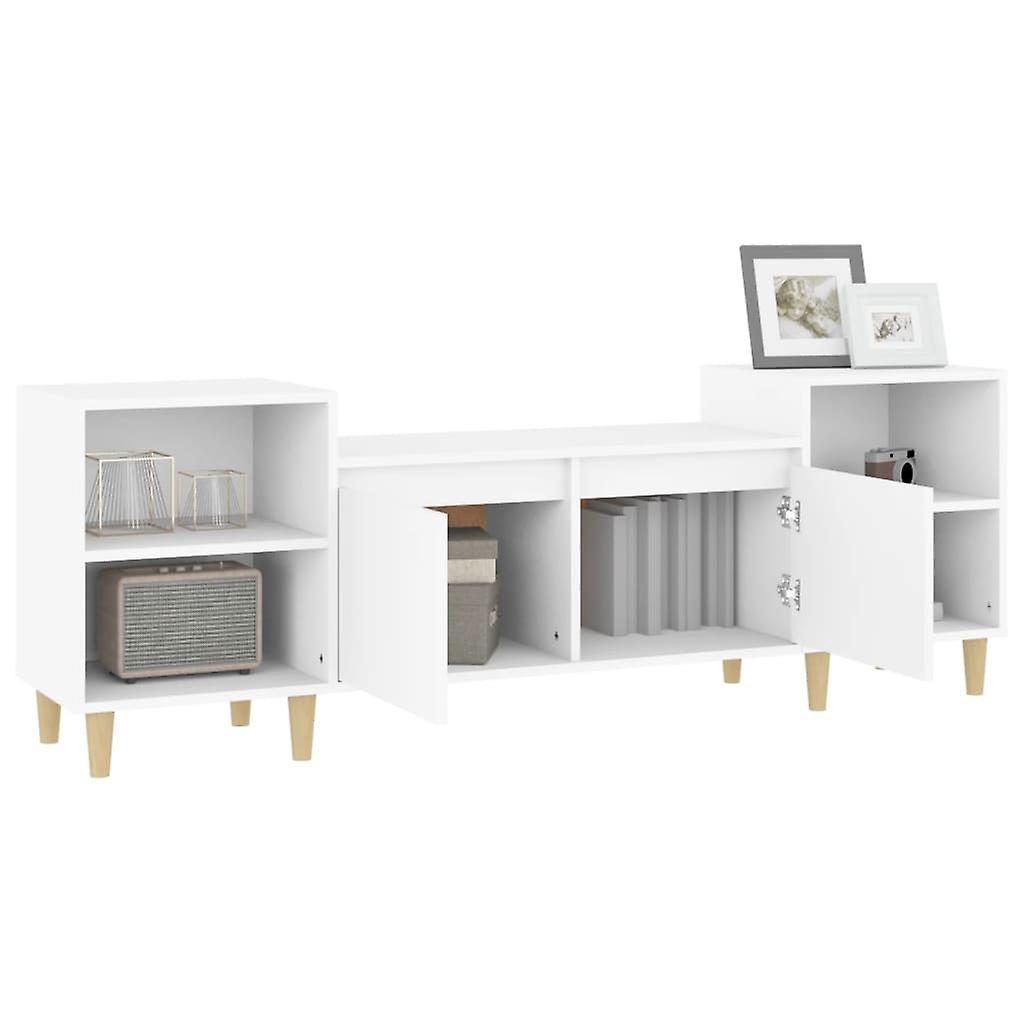 Tv Cabinet White 160x35x55 Cm Engineered Wood