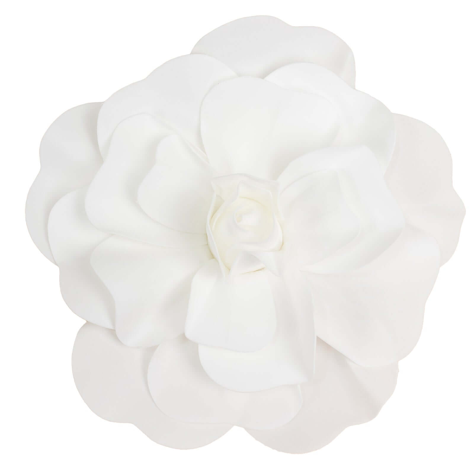 4 Pack Large White Real Touch Artificial Foam DIY Craft Roses 16