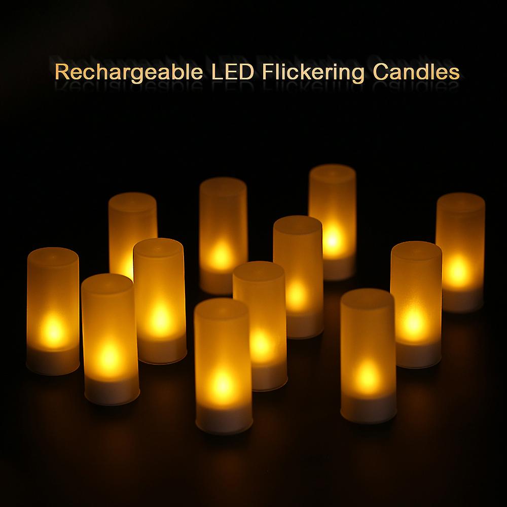 12 Pcs Led Candles，12 Pcs Frosted Cups， Charging Base， Ac Adapter， User Manual(english)