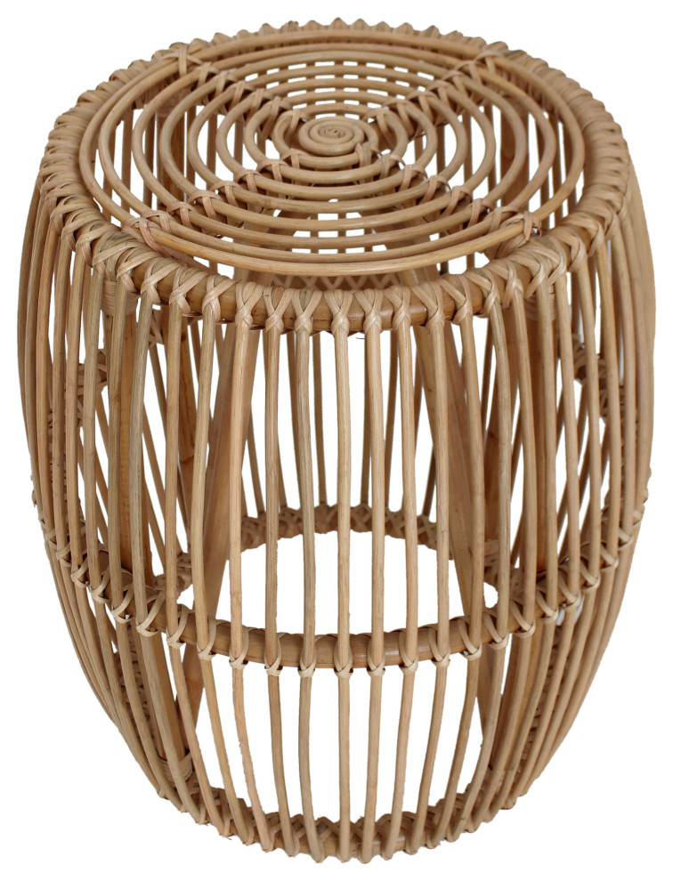 Keegan Rattan End Table   Tropical   Side Tables And End Tables   by HedgeApple  Houzz