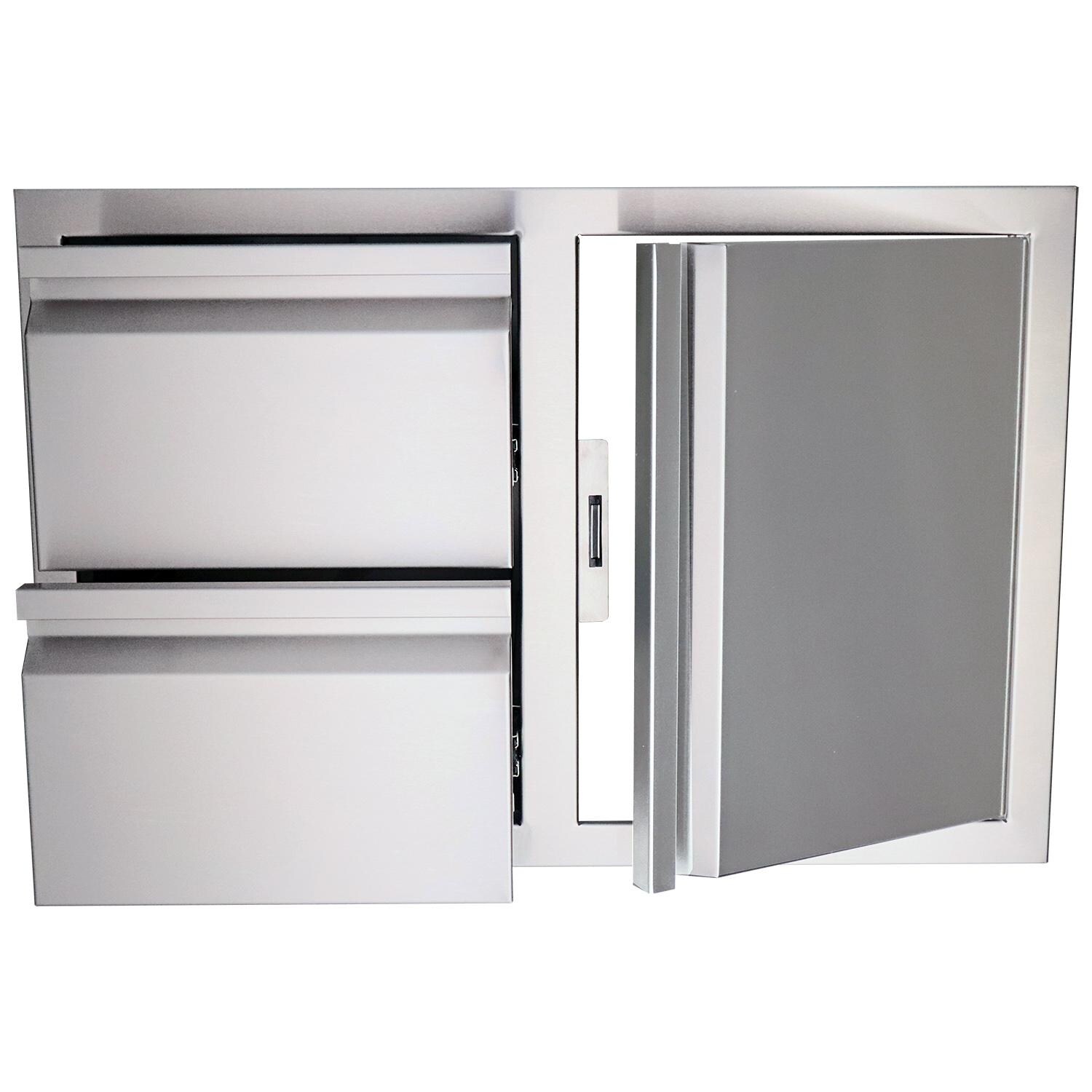 RCS Valiant Series 33-Inch Stainless Steel Access Door and Double Drawer Combo