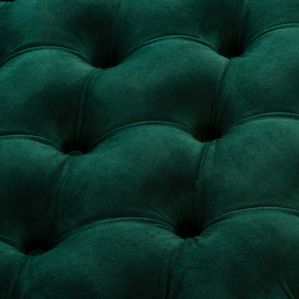 Safavieh Couture Rumi Tufted Velvet Ottoman   Contemporary   Footstools And Ottomans   by Safavieh  Houzz