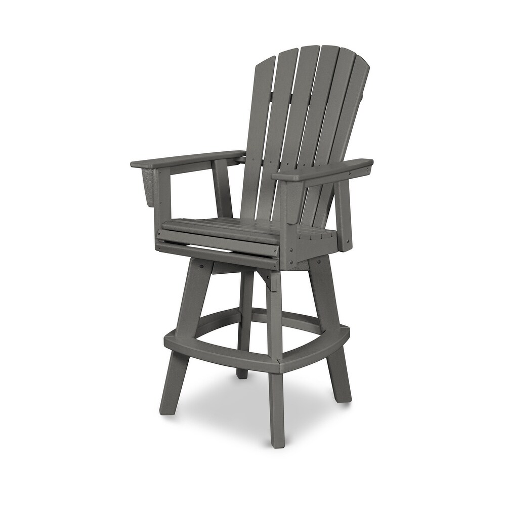 POLYWOOD Nautical Adirondack Swivel Bar Chair