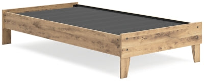 Signature Design by Ashley Larstin Rustic Platform Bed, Twin, Brown