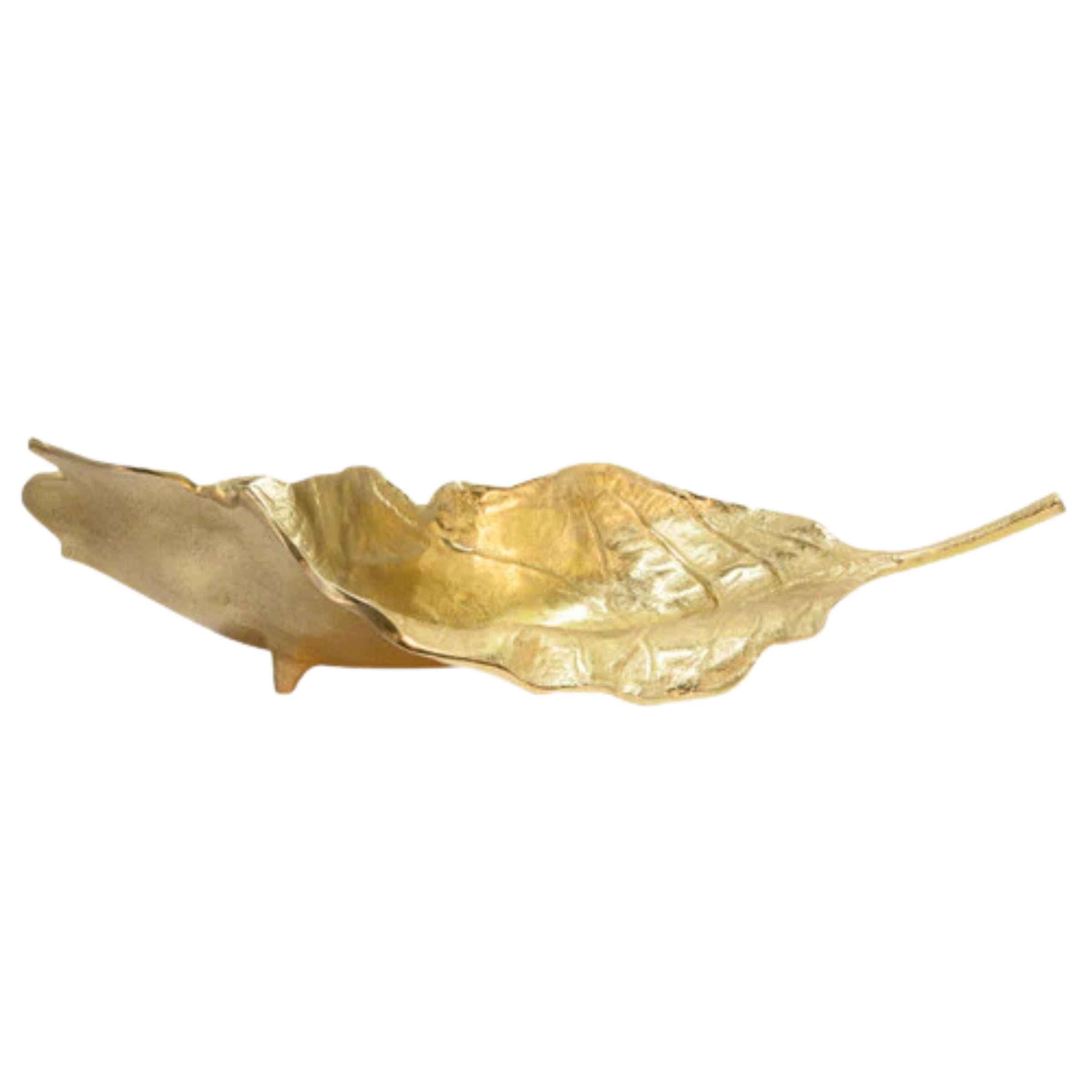 Metal Leaf Platter - Gold 15606-01