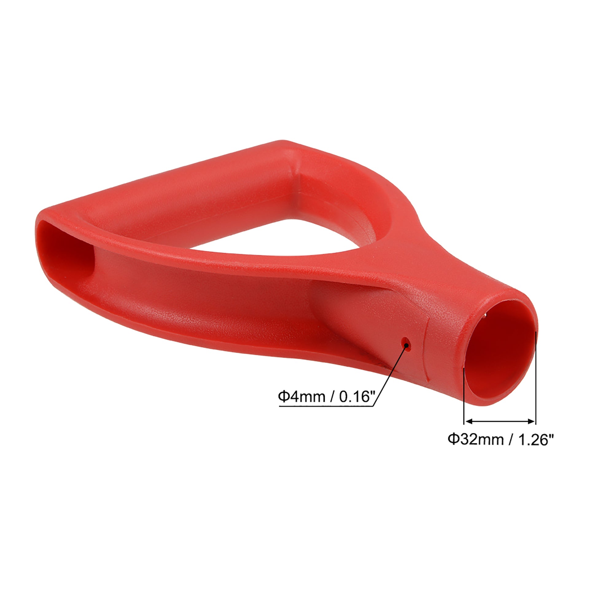 Uxcell Shovel D Grip Handle 1.26'' Inner Dia PVC for Digging Raking Tools Red