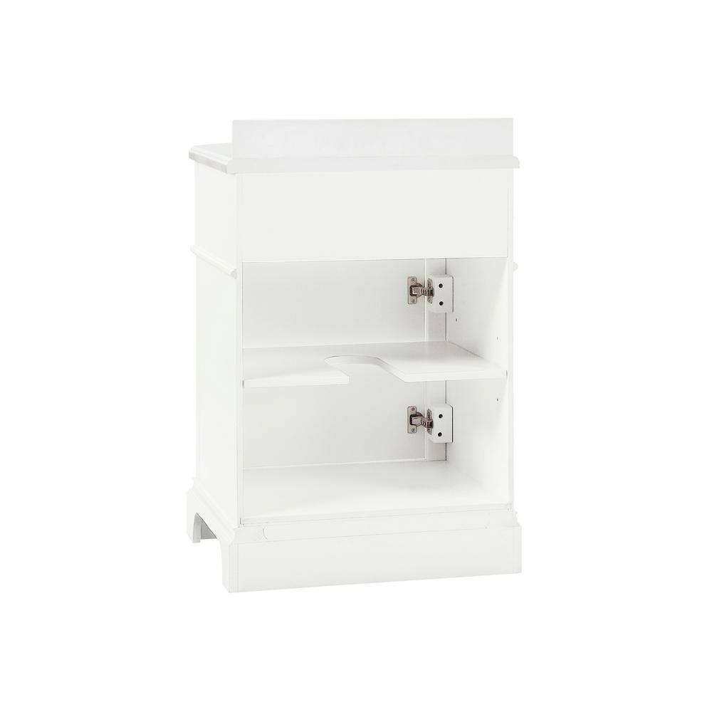 Home Decorators Collection Melpark 24 in. W x 20 in. D x 34.5 in. H Bath Vanity in White with White Cultured Marble Top Melpark 24W