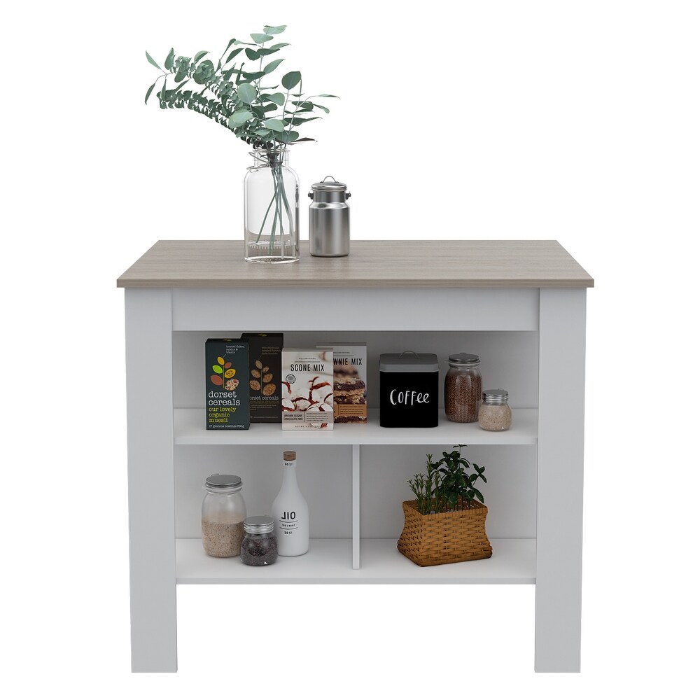 FM Furniture Brooklyn Antibacterial Surface Kitchen Island