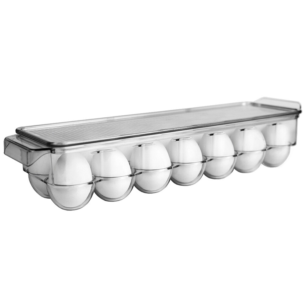 14 Egg Plastic Holder with Lid， Plastic