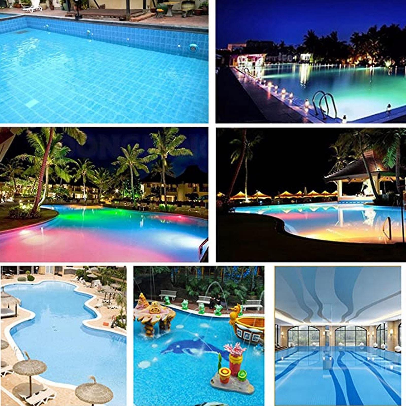 Rgb Led Pool Lights With Remote Control - Ip68 Waterproof， High Transmittance， Durable Abs Pc[18w]