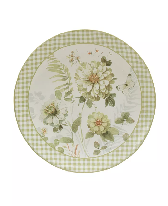 Certified International Green Fields Set of 4 Dinner Plate 11