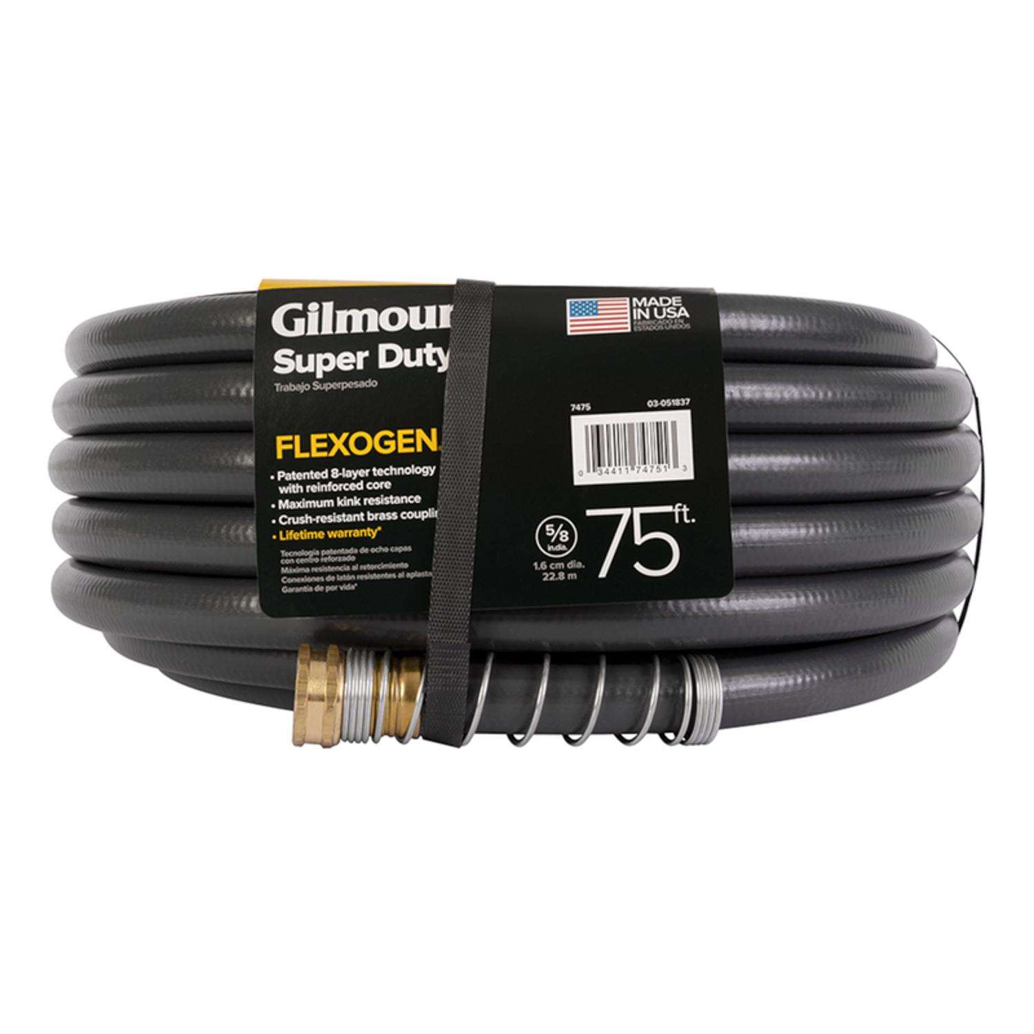 Gilmour Flexogen 5/8 in. D X 75 ft. L Heavy Duty Premium Grade Garden Hose