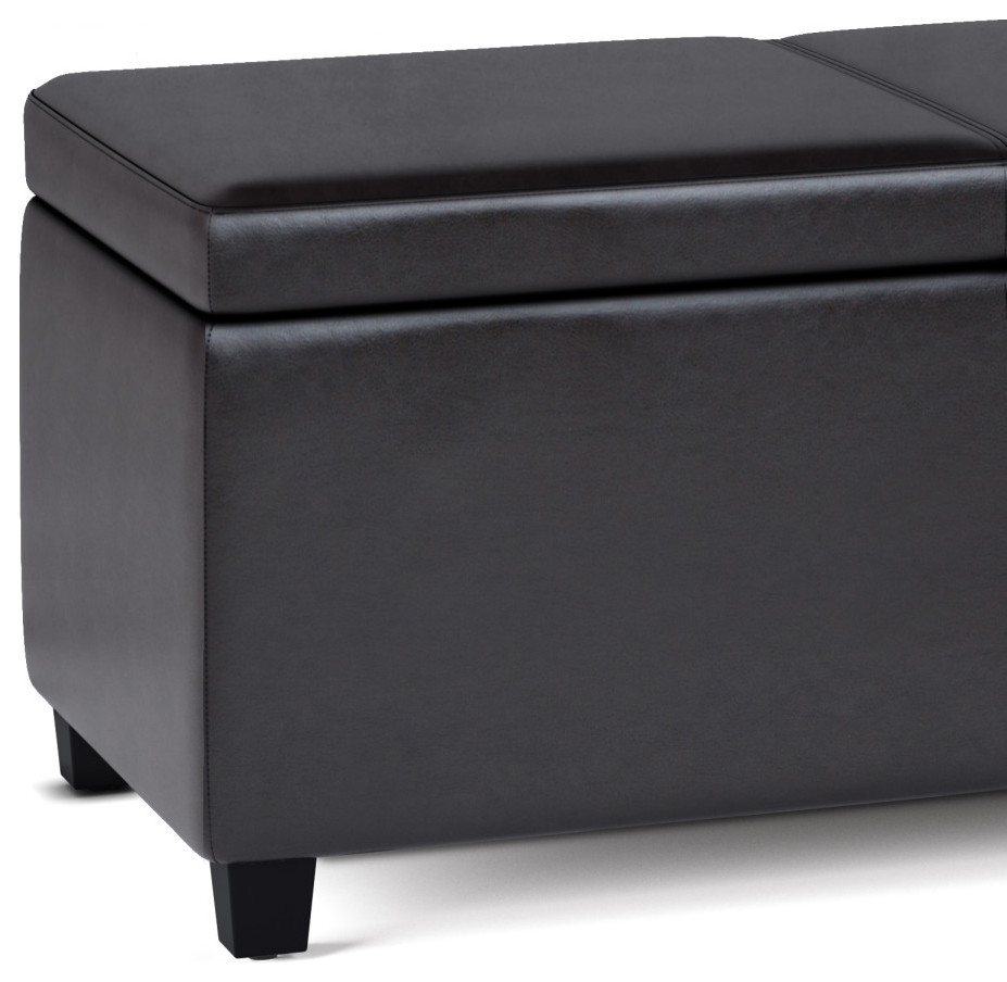 Avalon Extra Large Storage Ottoman Bench   Contemporary   Footstools And Ottomans   by Simpli Home Ltd.  Houzz