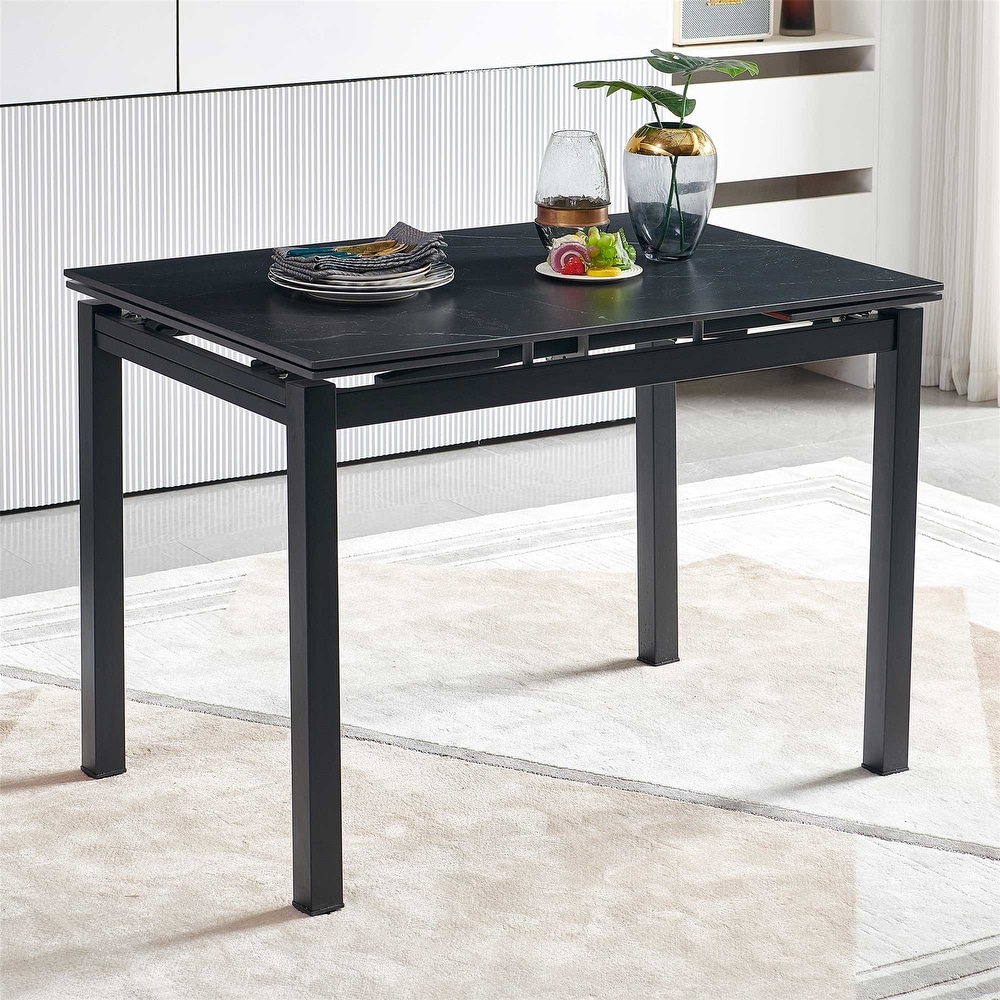 Modern Rectangular Expandable Dining Room Table