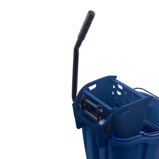 Sparta 8.75 gal. Blue Polypropylene Mop Bucket Combo with Wringer and Soiled Water Insert 9690414