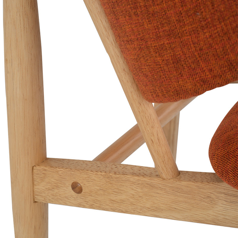 VERONIC Lounge Chair in Russet Fabric