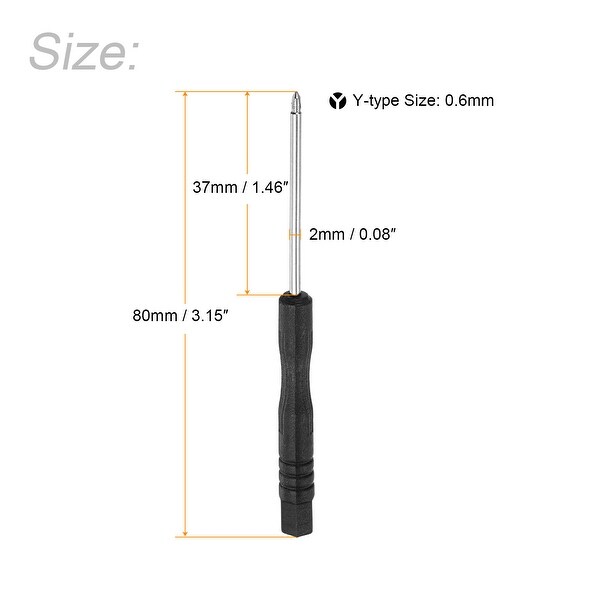 0.6Y Mini Screwdriver for Watch Eyeglasses Metal Buckle Electronics Repair 5 Pcs - Black - - 37422416