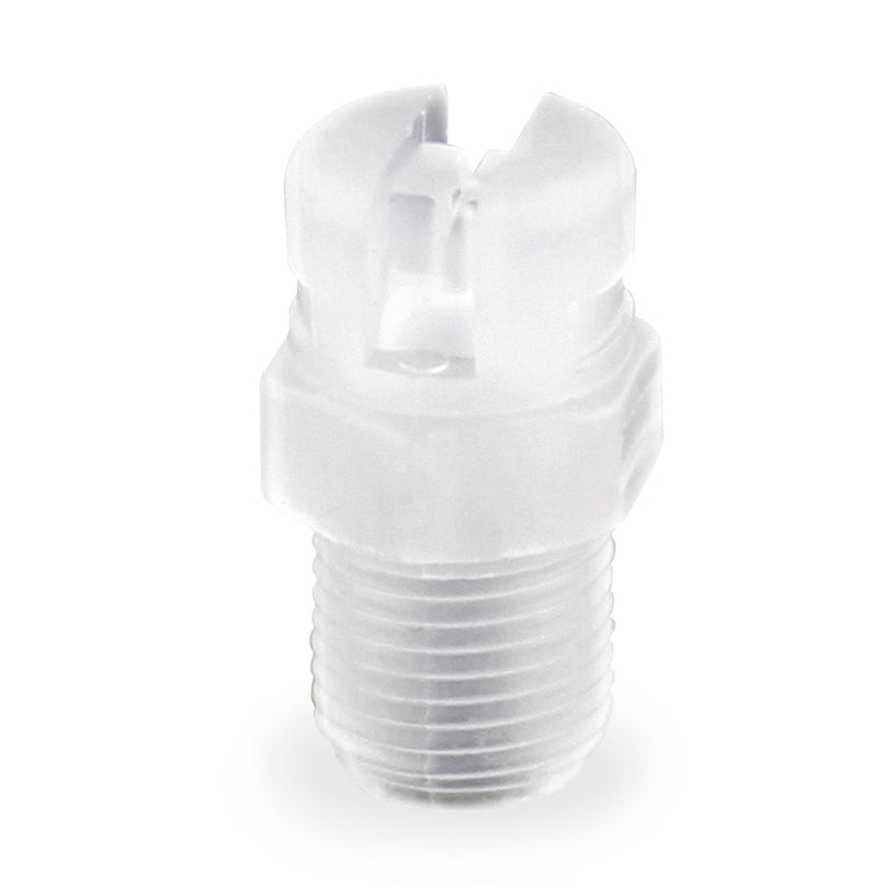 100 Pack Tefen White Flat Fan Spray Nozzle W/Poly Filter 1/8