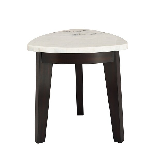 Falicity White Marble Top End Table by Greyson living