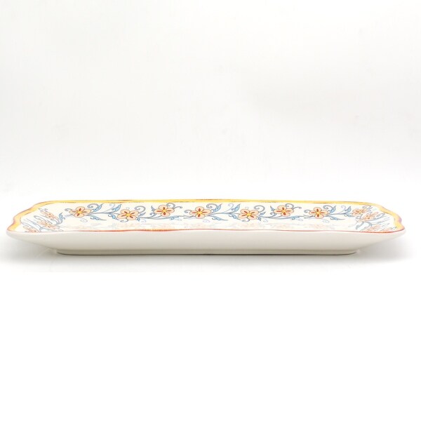 Euro Ceramica Duomo 16.75 Rectangular Appetizer Plate