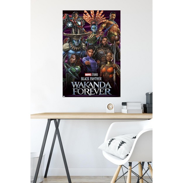 Trends International Marvel Black Panther Wakanda Forever Group Unframed Wall Poster Prints