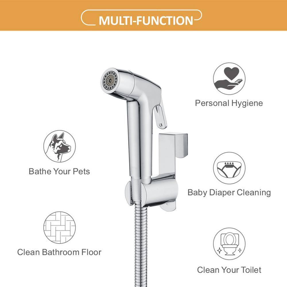 ruiling ABS Hand-held Bidet Toilet Sprayer Set in Silver ATK-186