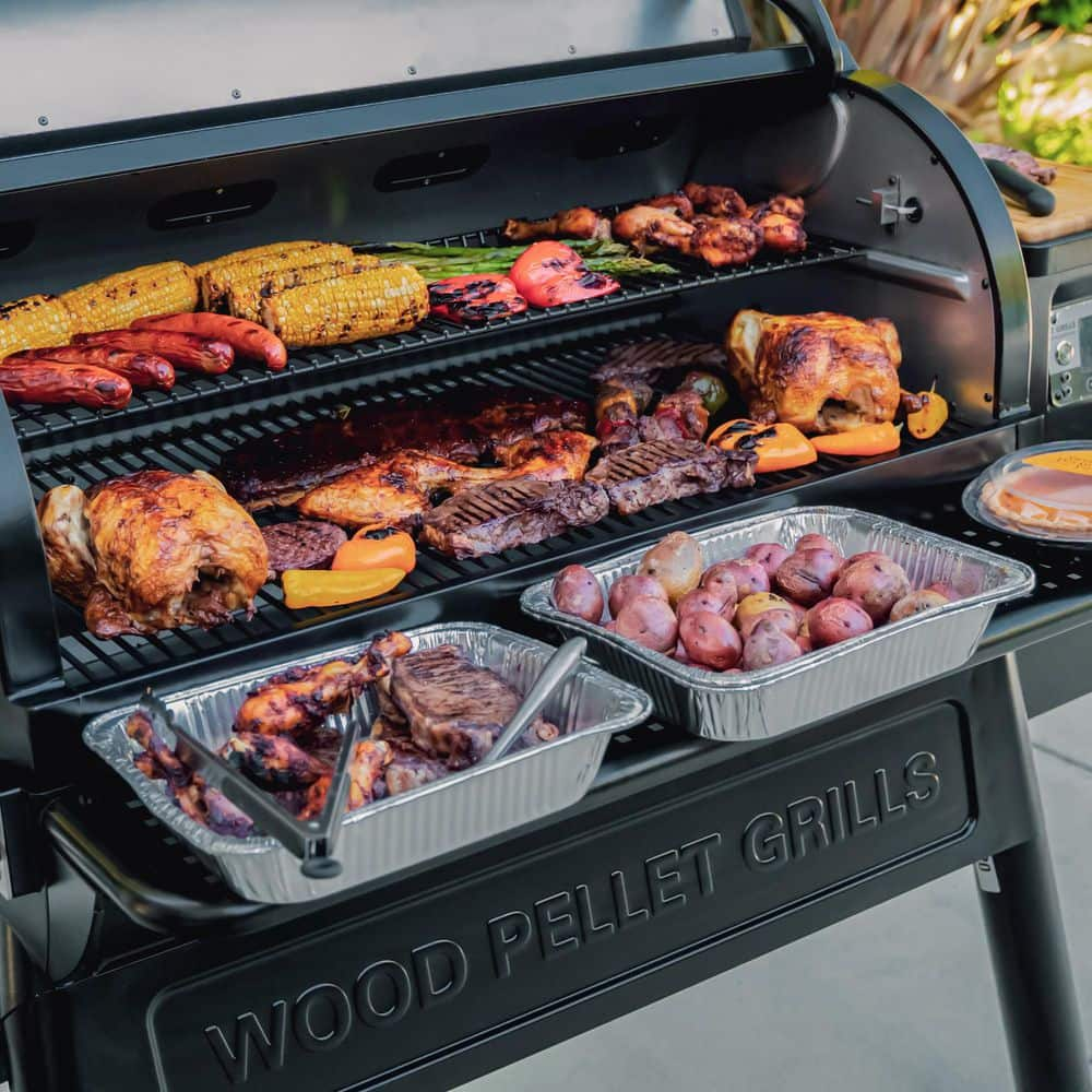 Z GRILLS 1068 sq. in. Wi-Fi Pellet Smart Grill and Smoker in Black ZPG-11002B