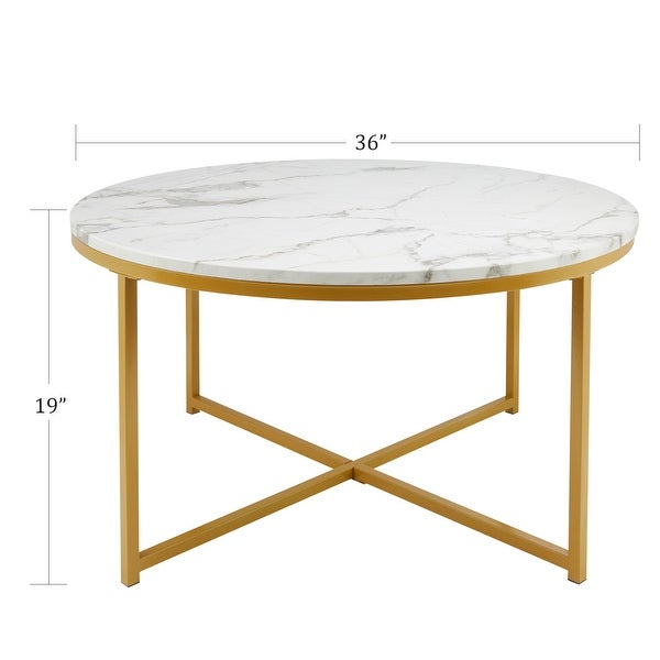 CO-Z Modern 36-inch Round Coffee Table