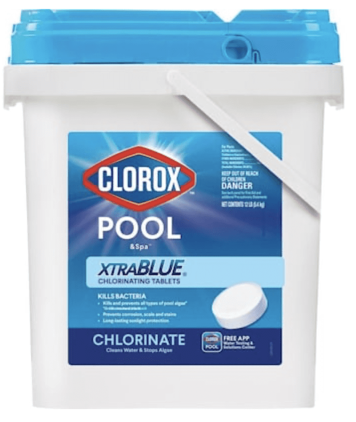 Clorox Pool&Spa XtraBlue Chlorinating Tablets- 12 lb 12-lb Bucket 3-in Pool Chlorine Tabs